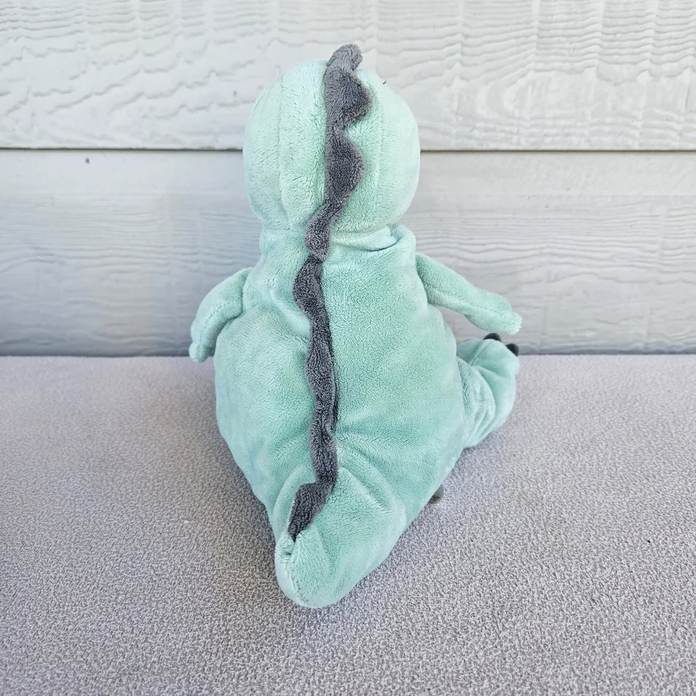 Carters Just One You Green Dinosaur Plush Rattle 8